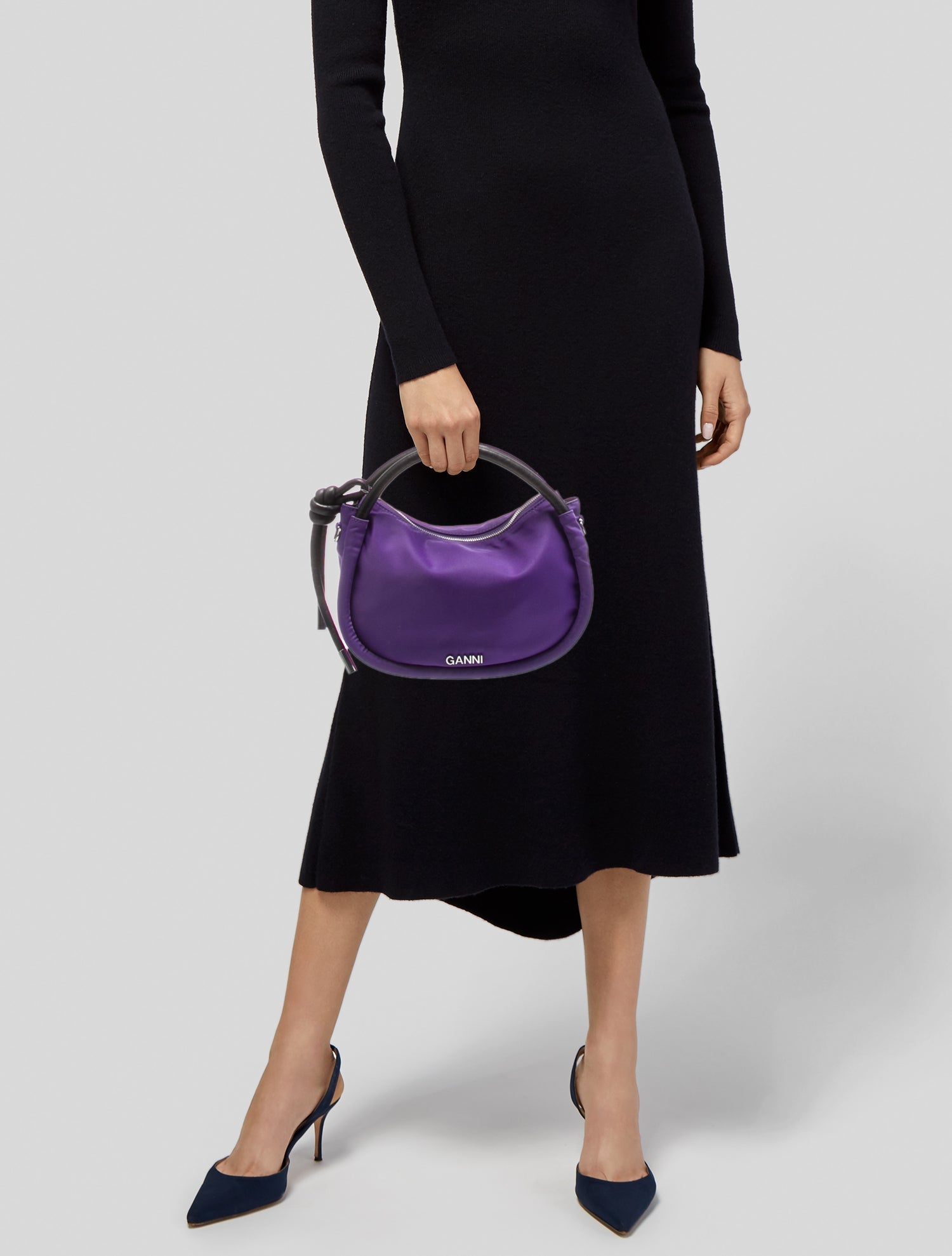 Ganni Nylon Top Handle Bag