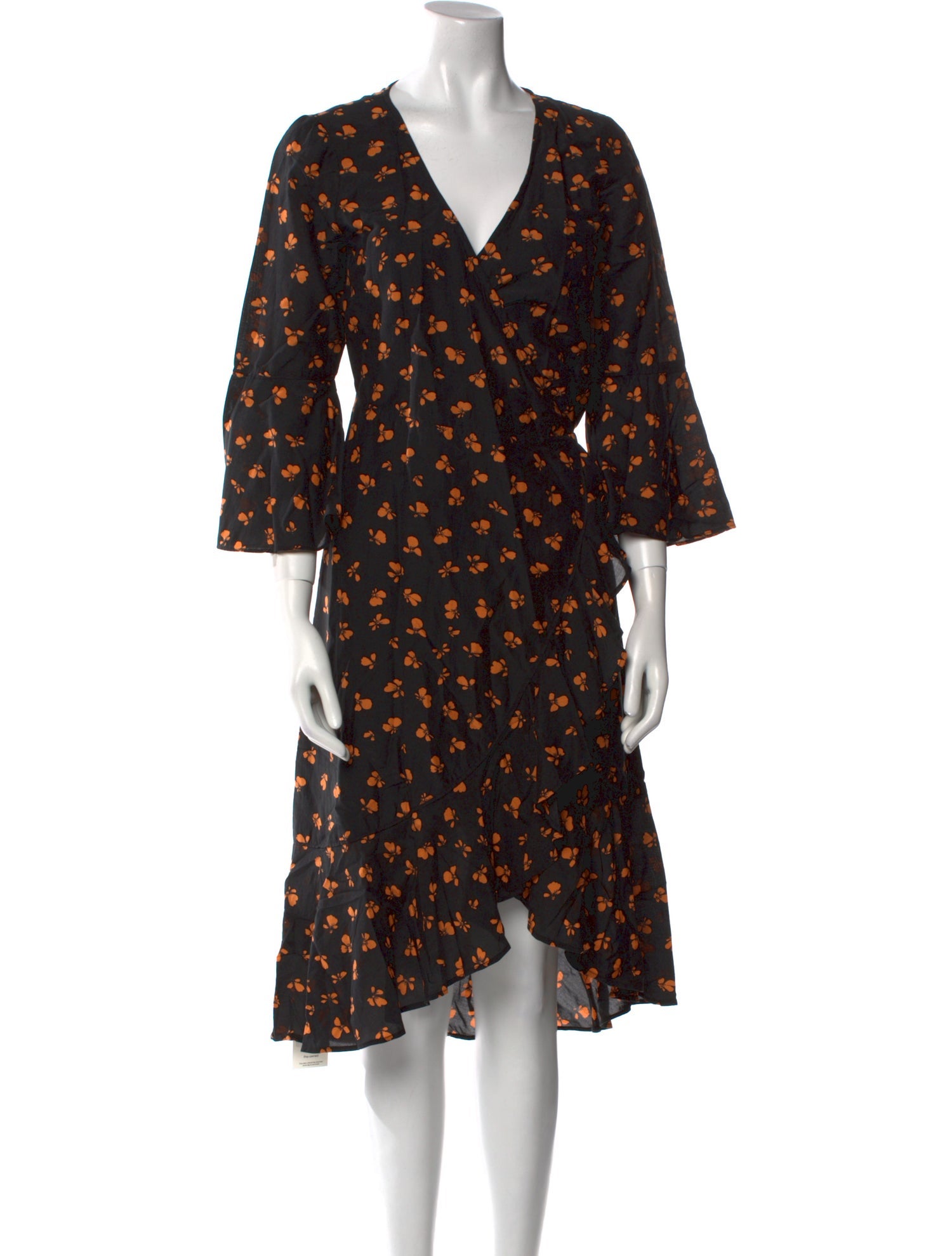 Ganni Floral Print Midi Length Dress