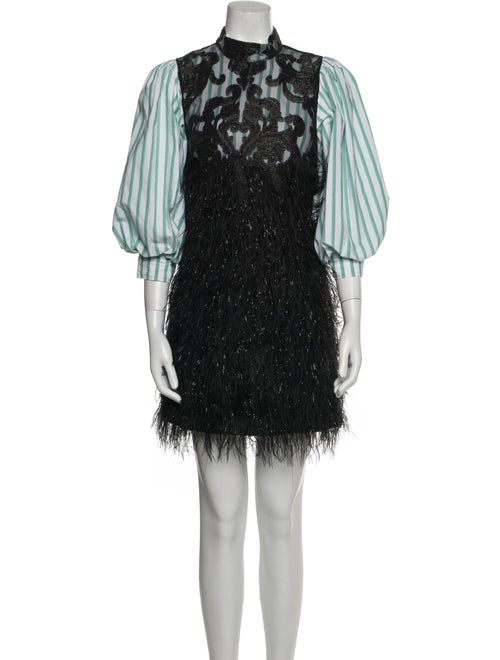 Ganni Striped Mini Dress