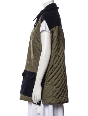 Ganni Wool Colorblock Pattern Vest