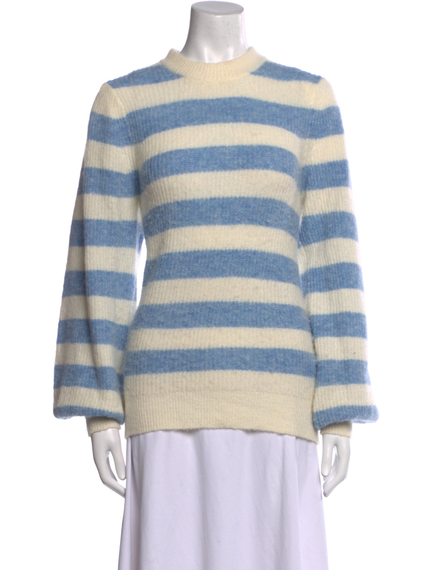 Ganni Striped Crew Neck Sweater