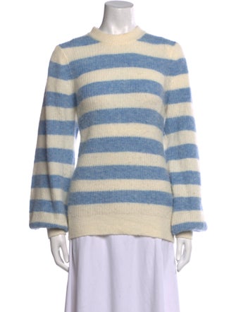 Ganni Striped Crew Neck Sweater