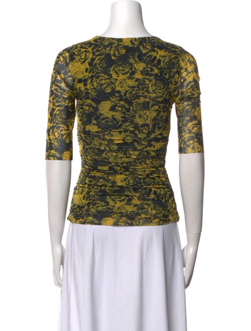 Ganni Printed Square Neckline Top