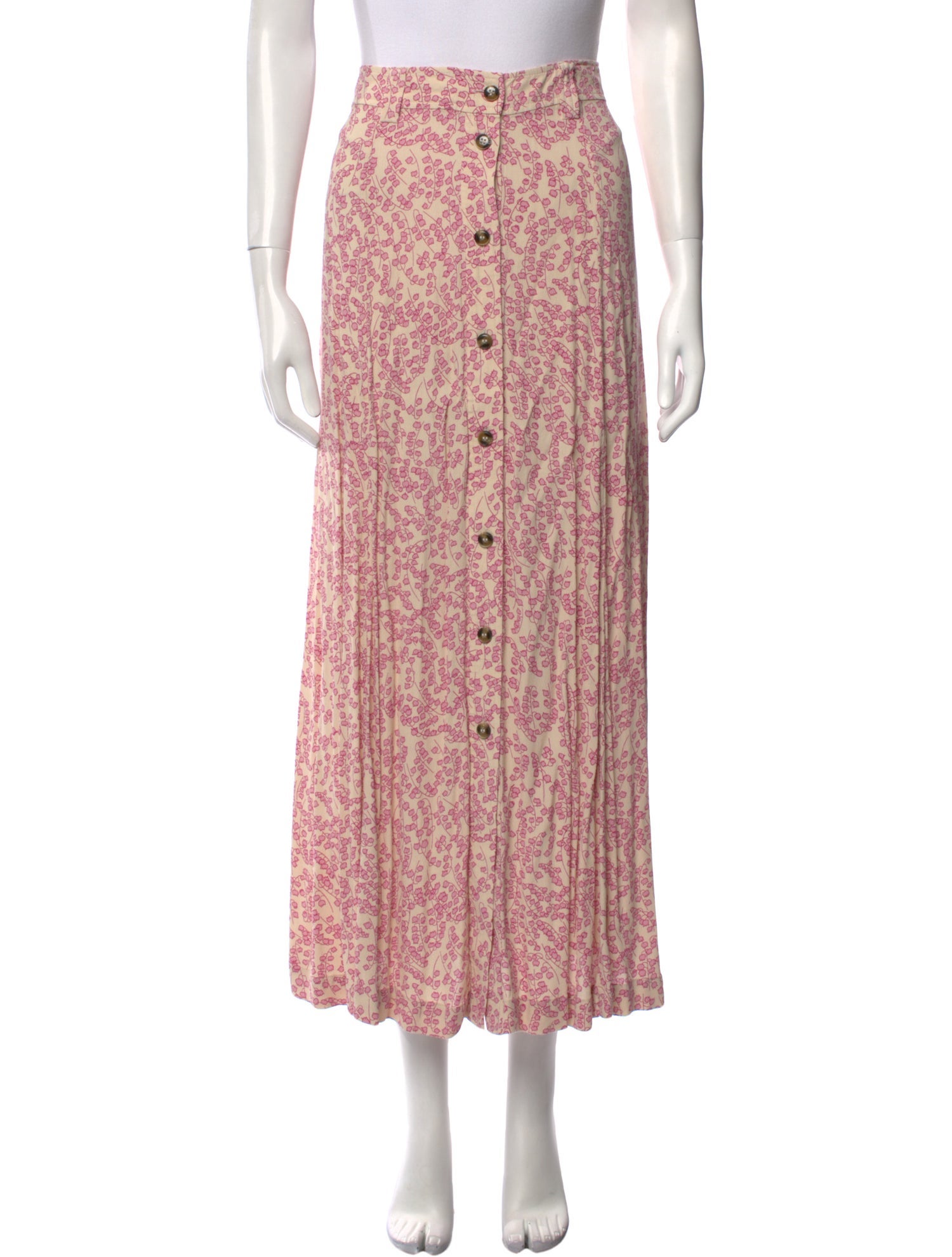 Ganni Printed Midi Length Skirt