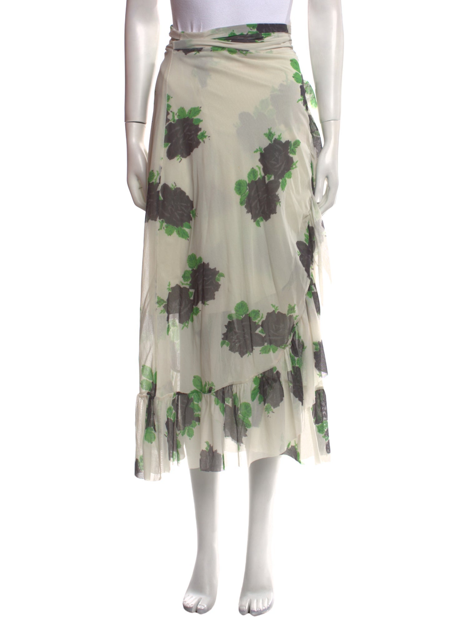 Ganni Nylon Long Skirt