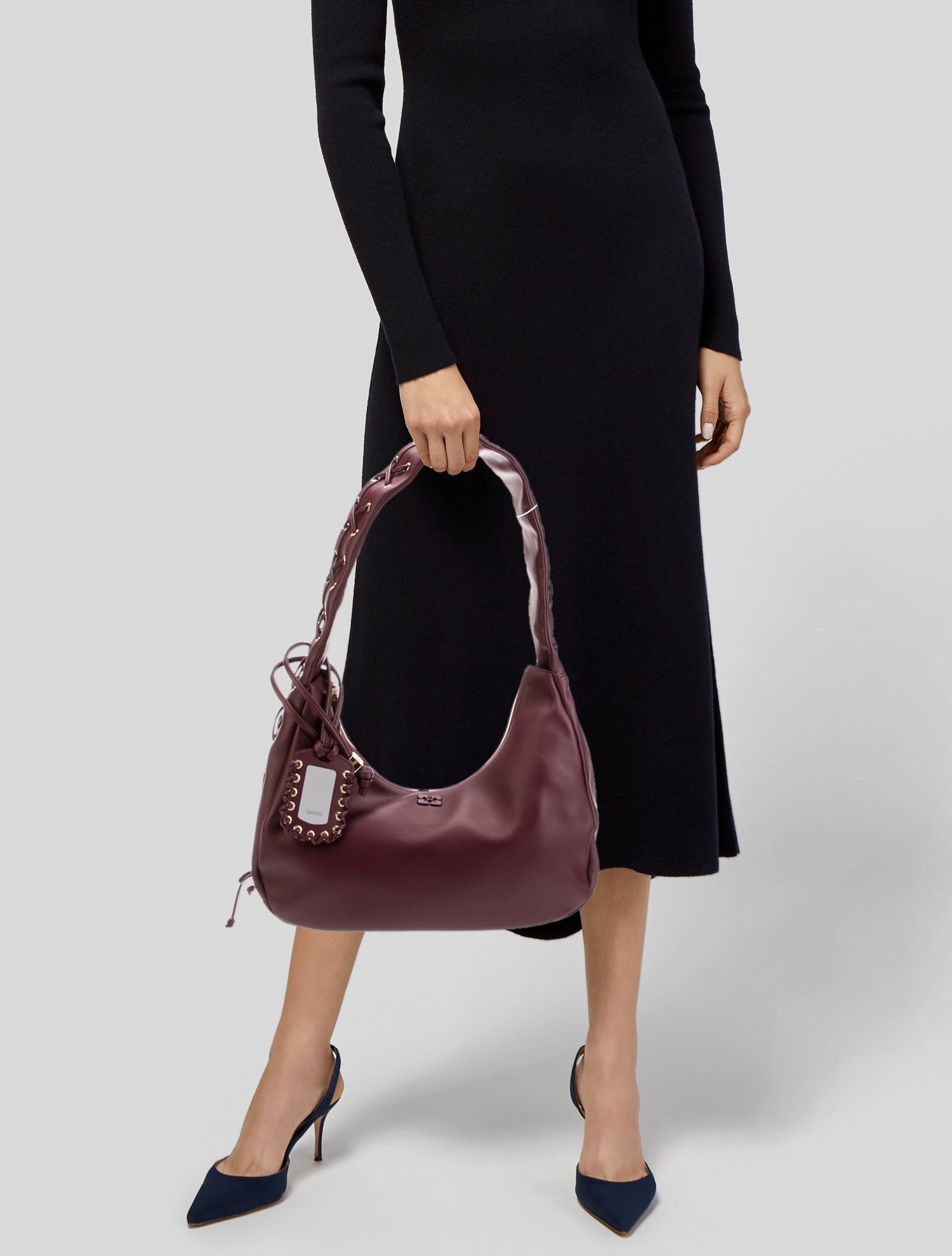 Ganni Leather Shoulder Bag