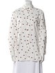Ganni Polka Dot Print Long Sleeve Button-Up Top