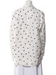 Ganni Polka Dot Print Long Sleeve Button-Up Top