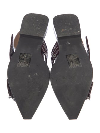 Ganni Patent Leather Slingback Flats