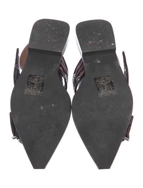 Ganni Patent Leather Slingback Flats