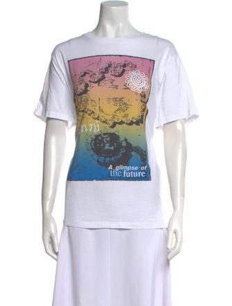 Ganni Graphic Print Crew Neck T-Shirt