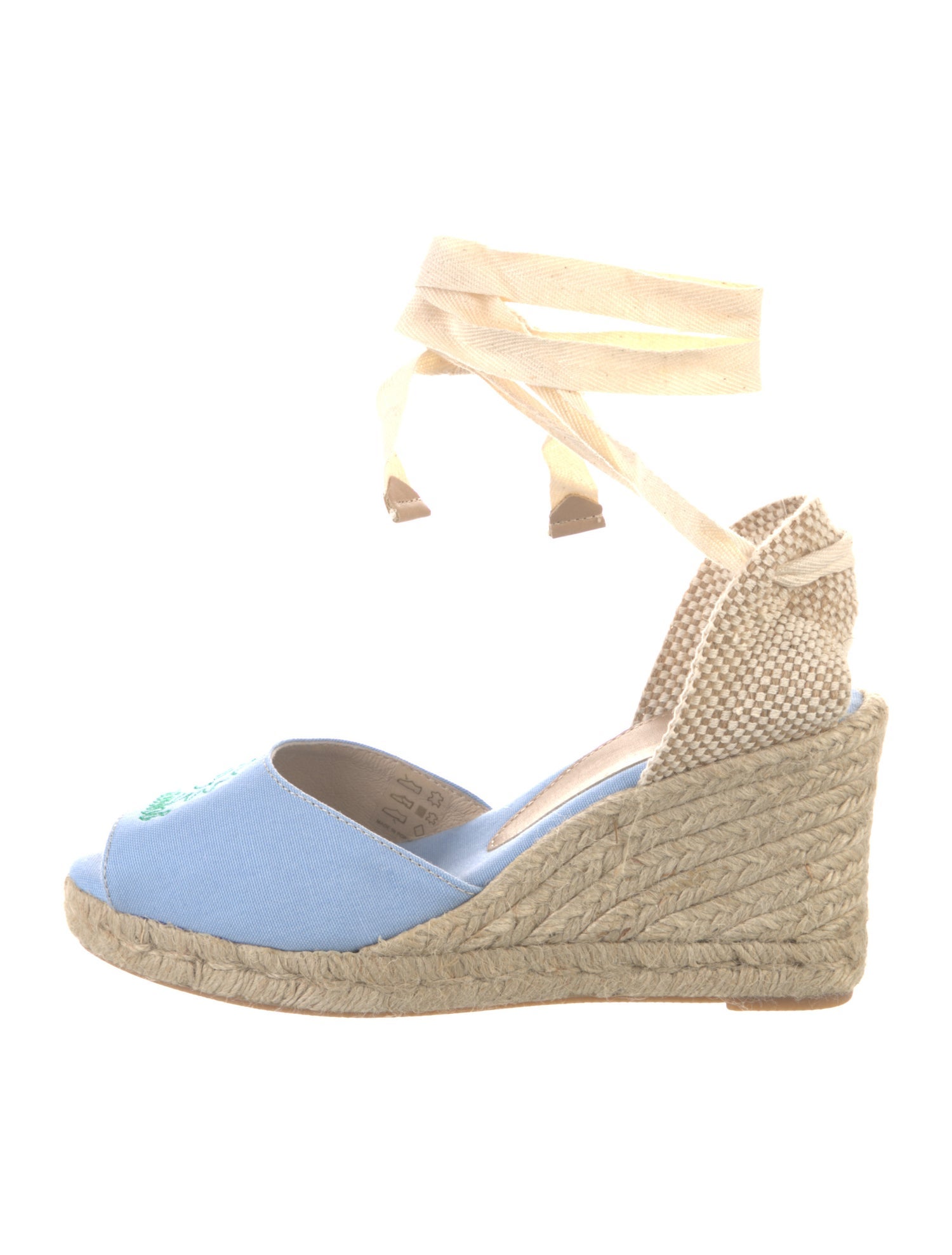 Ganni Canvas Embroidered Accent Espadrilles w/ Tags