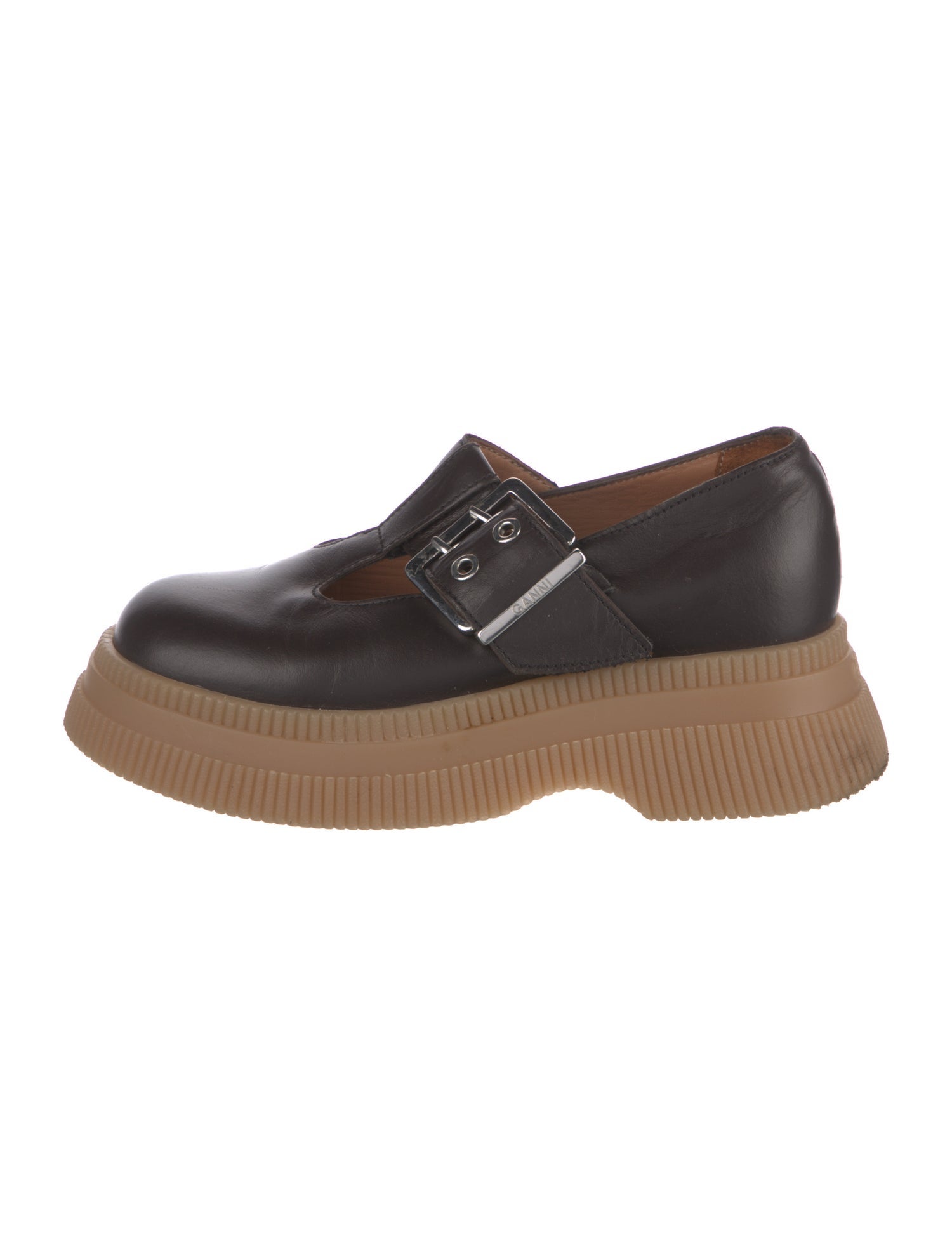 Ganni Rubber Mary Jane Flats