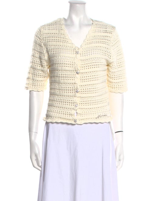 Ganni Striped V-Neck Sweater