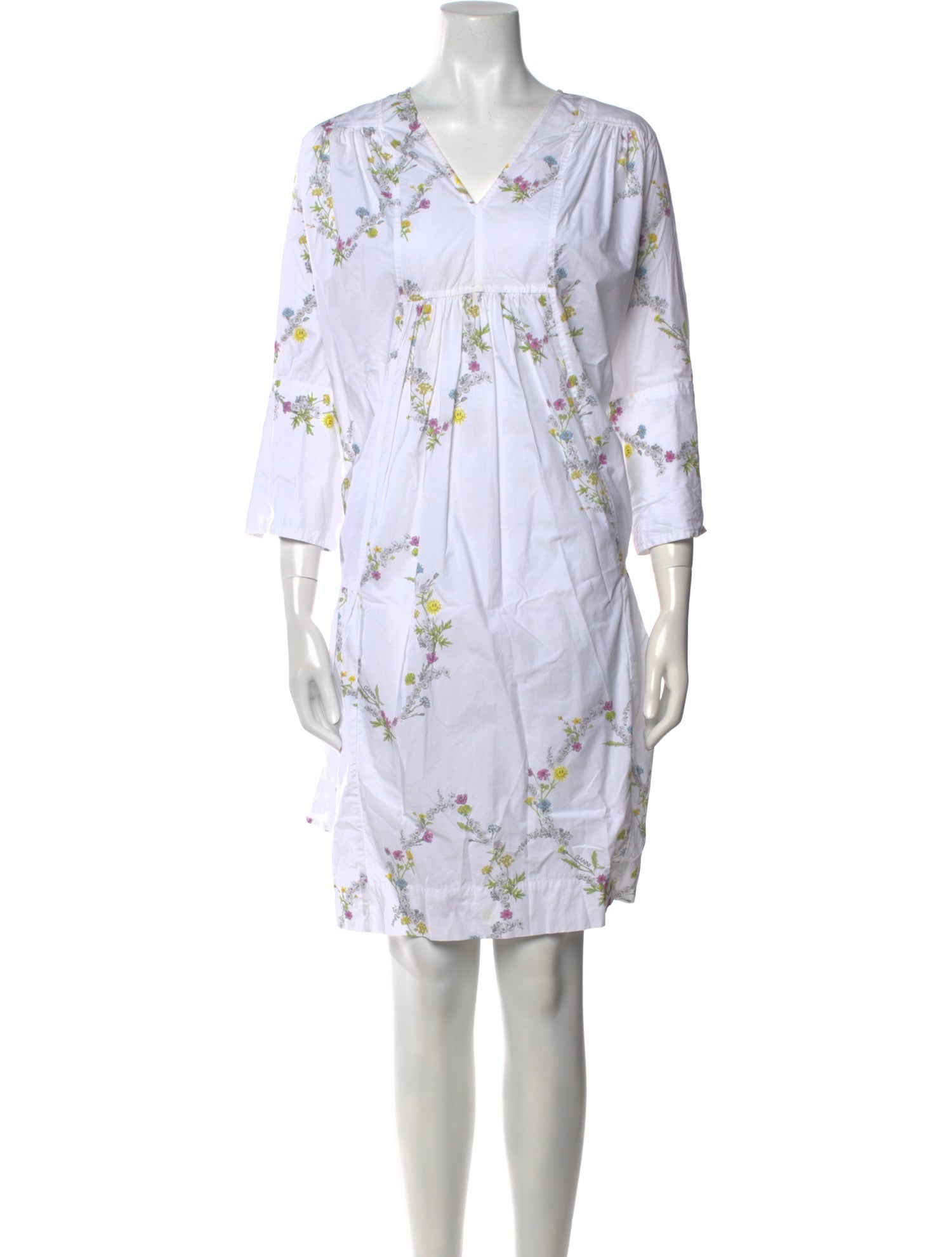 Ganni Floral Print Mini Dress