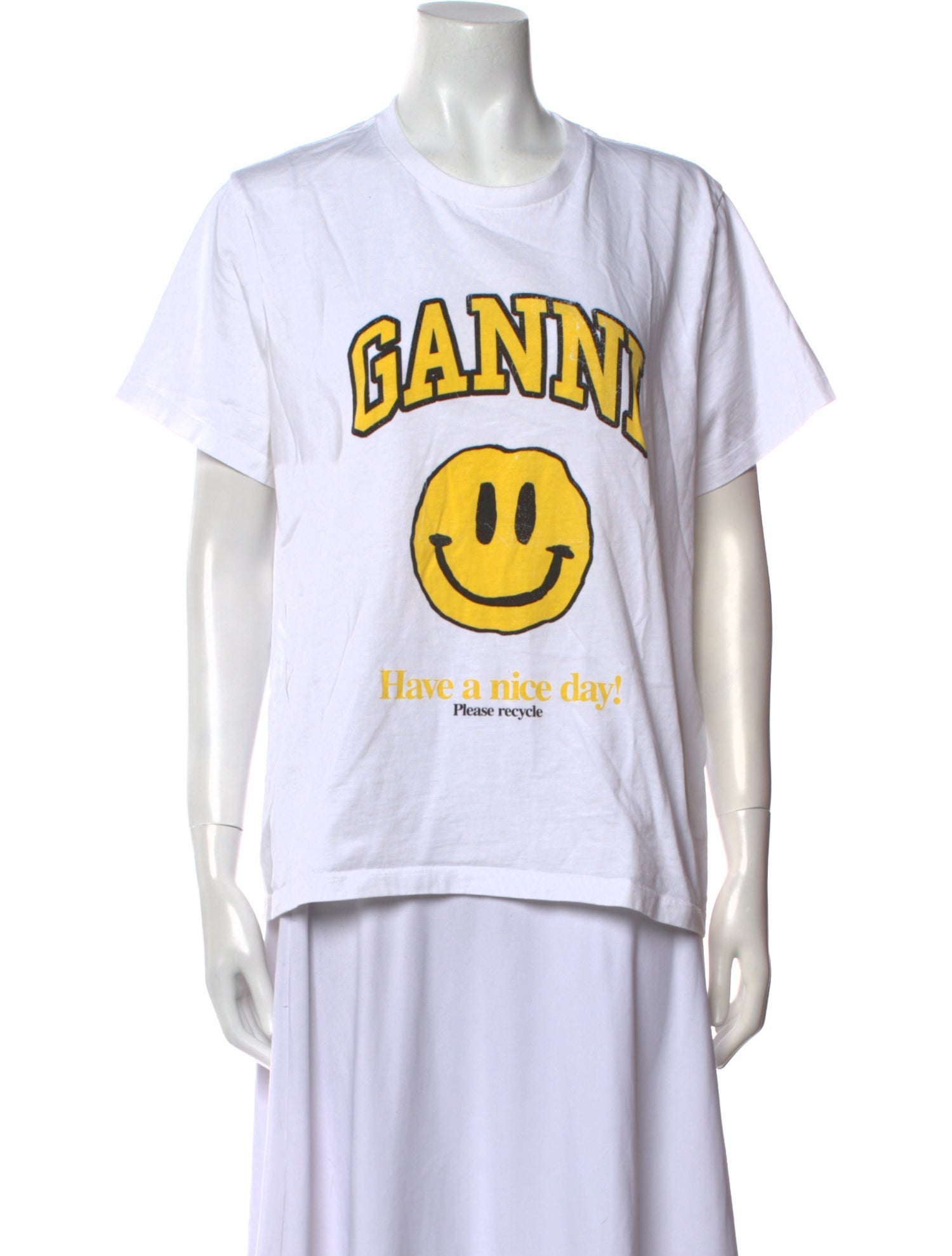 Ganni Graphic Print Crew Neck T-Shirt