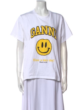 Ganni Graphic Print Crew Neck T-Shirt