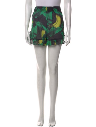 Ganni Printed Mini Shorts