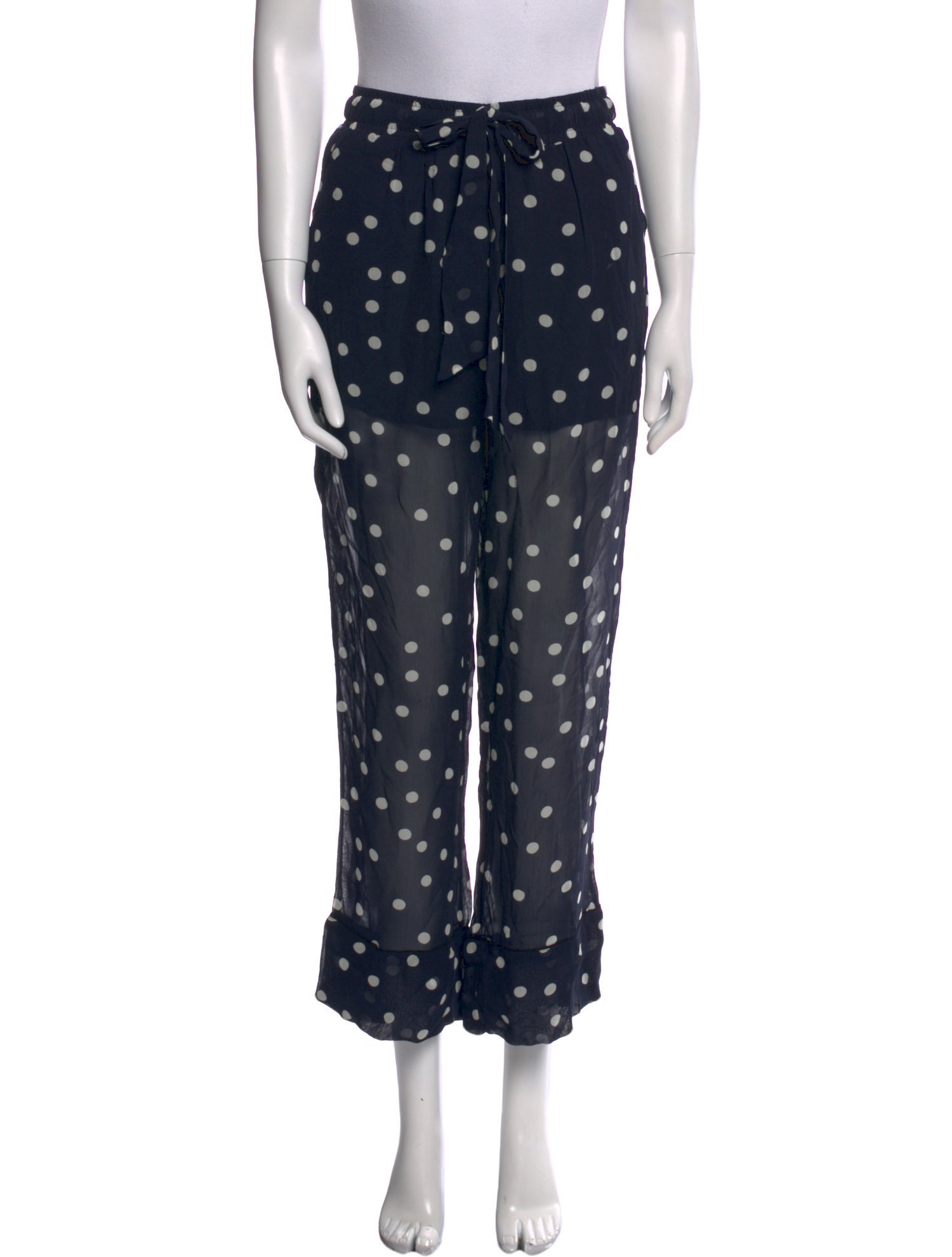 Ganni Polka Dot Print Wide Leg Pants w/ Tags