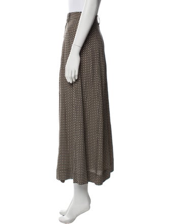 Ganni Plaid Print Midi Length Skirt