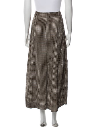 Ganni Plaid Print Midi Length Skirt