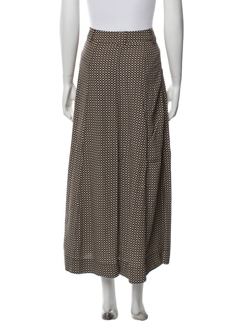 Ganni Plaid Print Midi Length Skirt