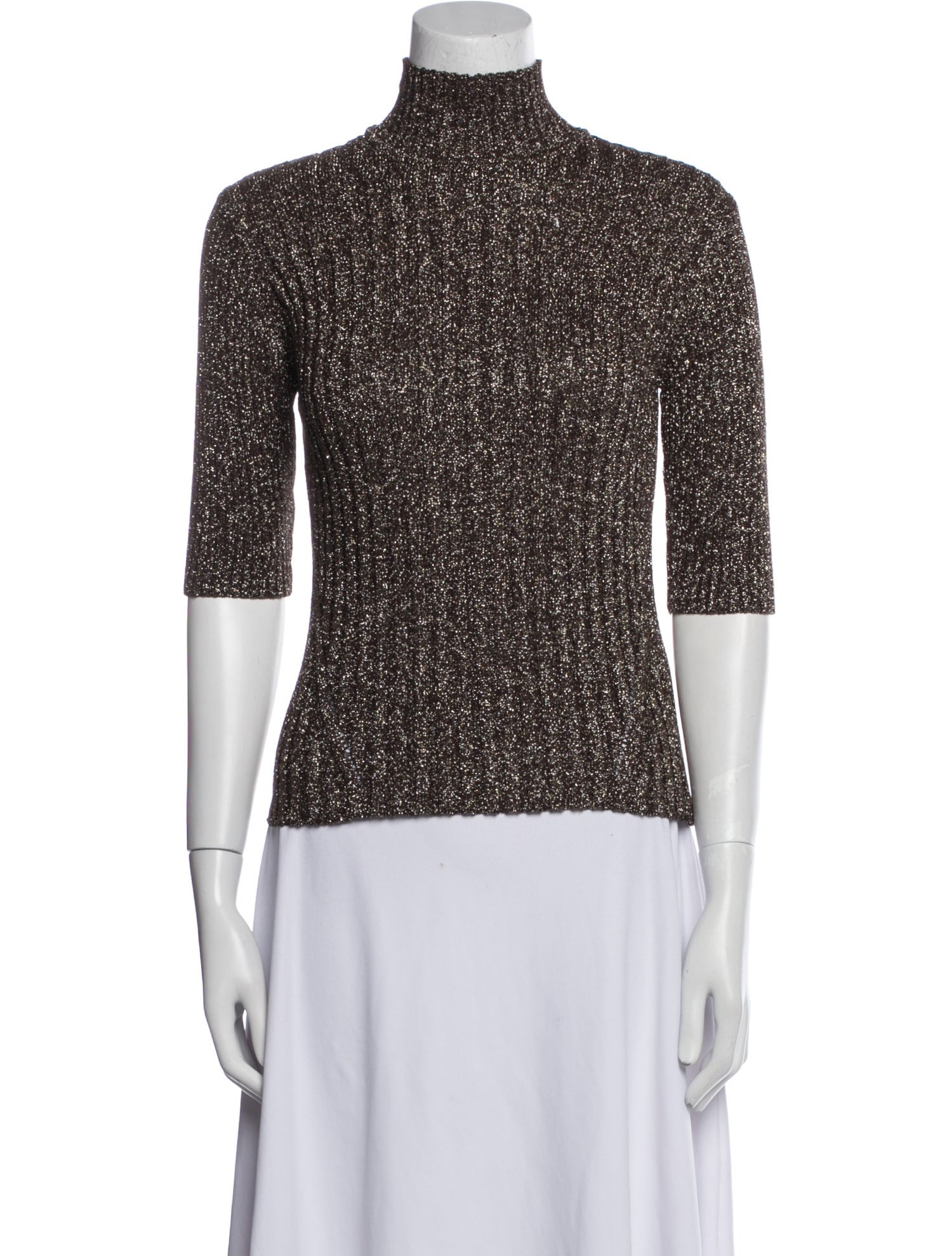 Ganni Printed Turtleneck Top w/ Tags