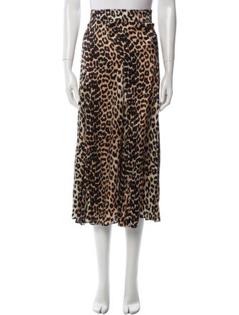 Ganni Silk Midi Length Skirt