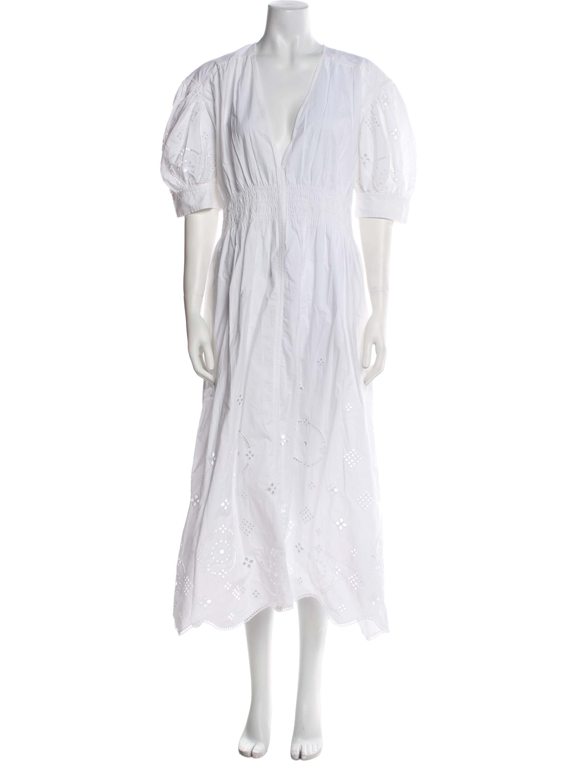 Ganni V-Neck Long Dress