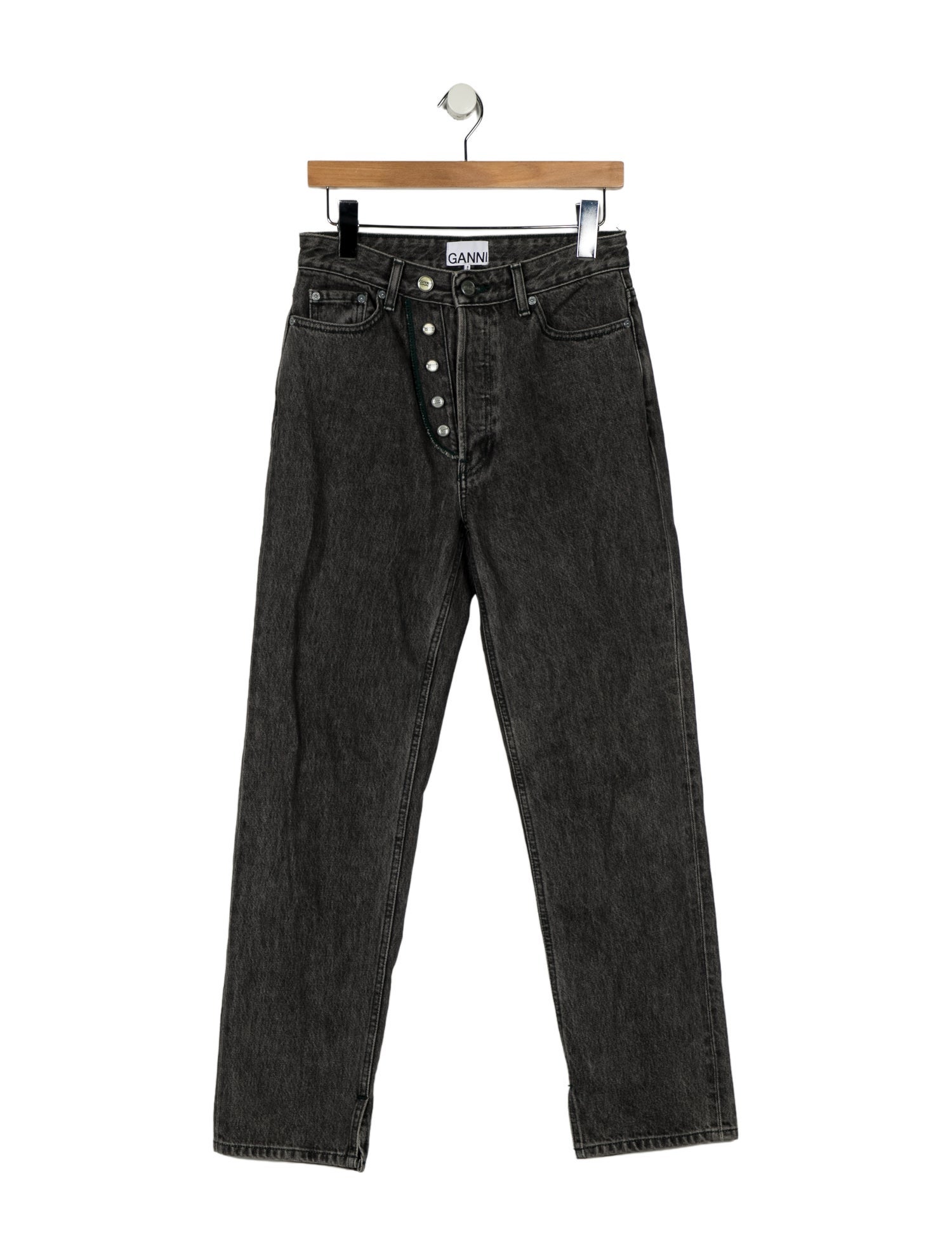 Ganni Mid-Rise Straight Leg Jeans