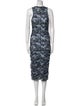 Ganni Printed Midi Length Dress