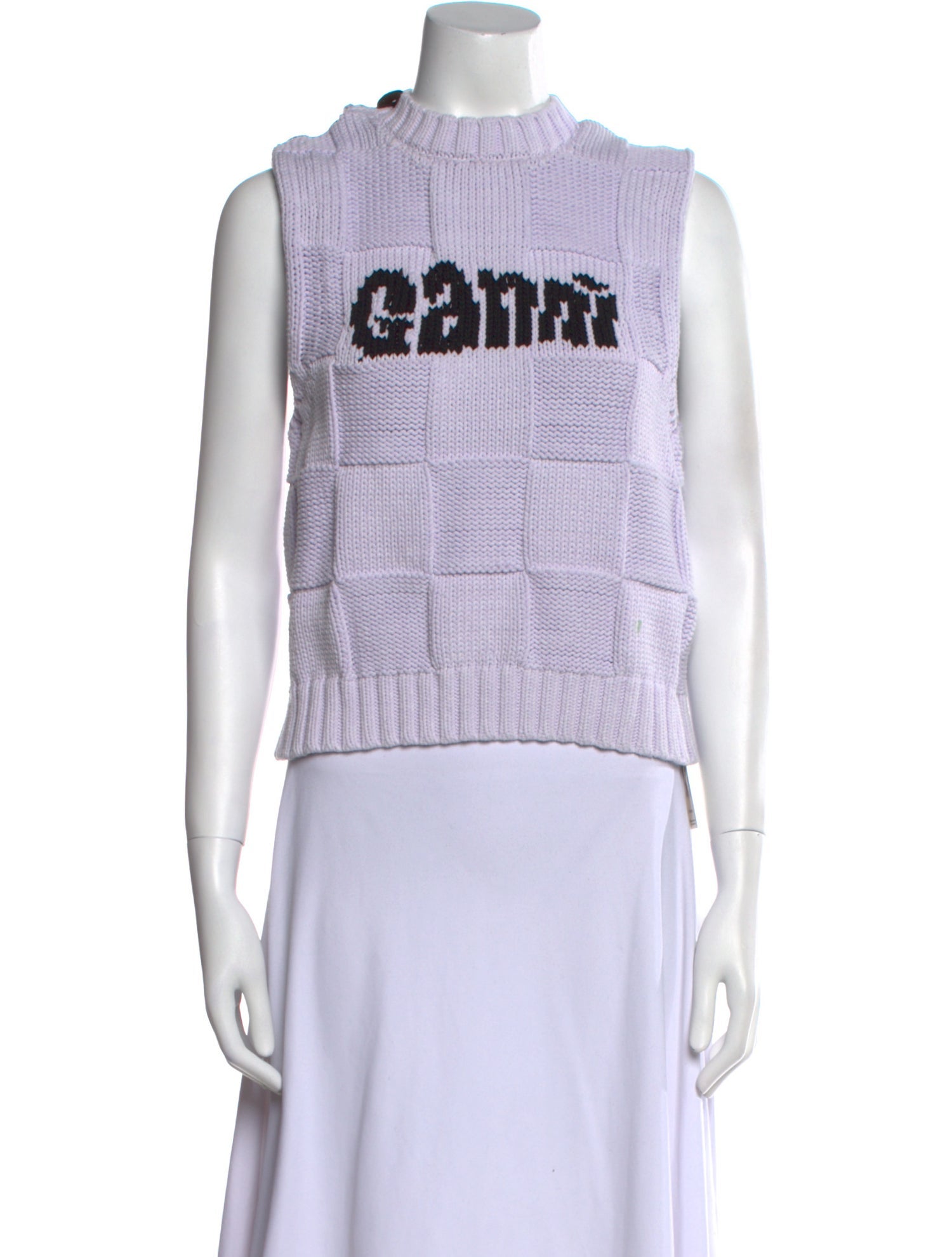 Ganni Graphic Print Crew Neck Sweater