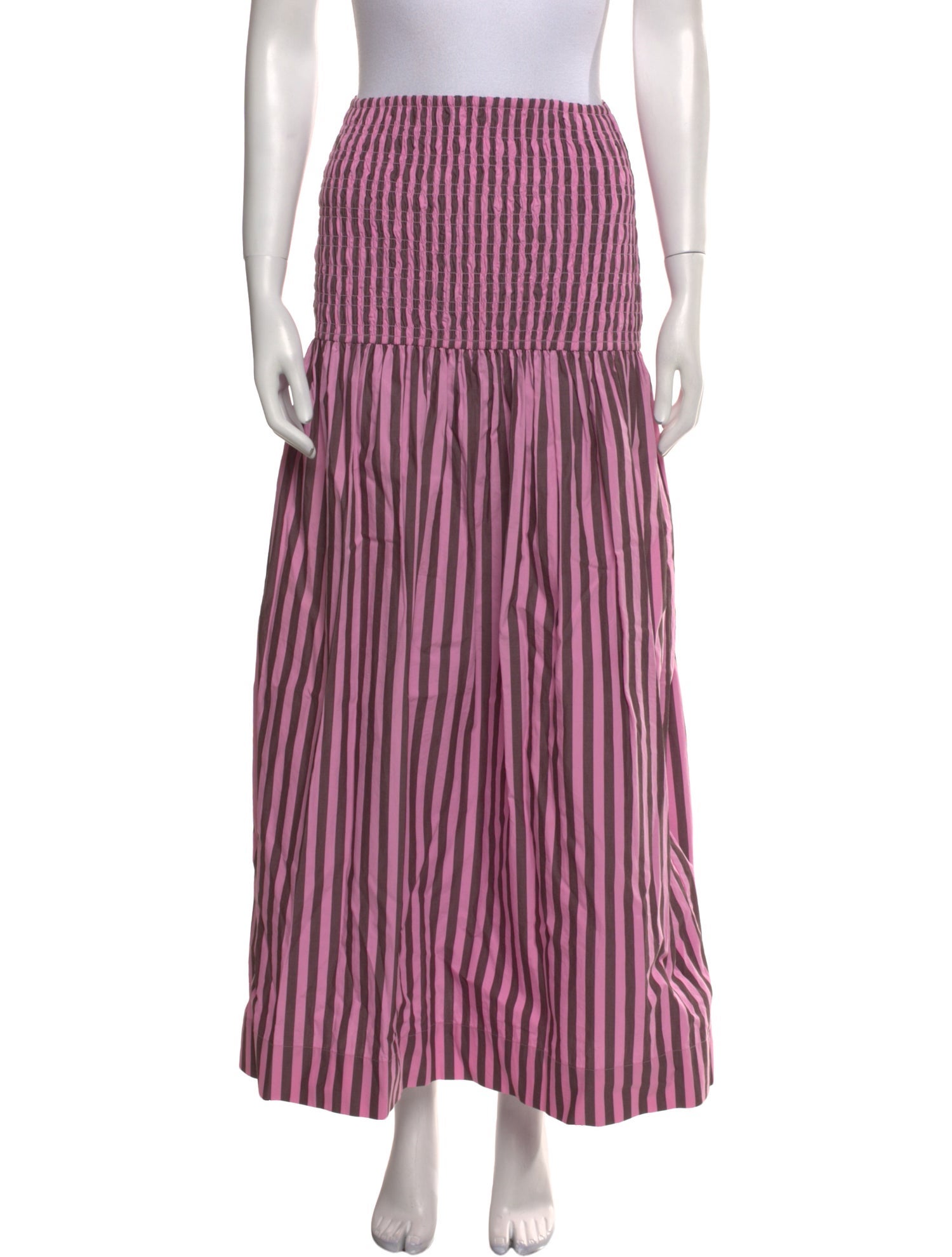 Ganni Striped Midi Length Skirt