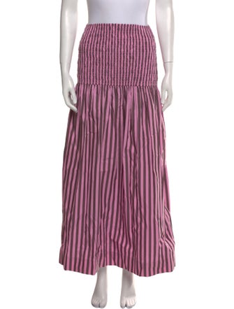 Ganni Striped Midi Length Skirt