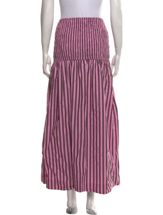 Ganni Striped Midi Length Skirt