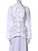 Ganni Long Sleeve Button-Up Top