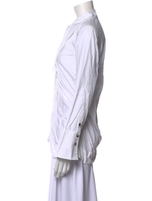 Ganni Long Sleeve Button-Up Top