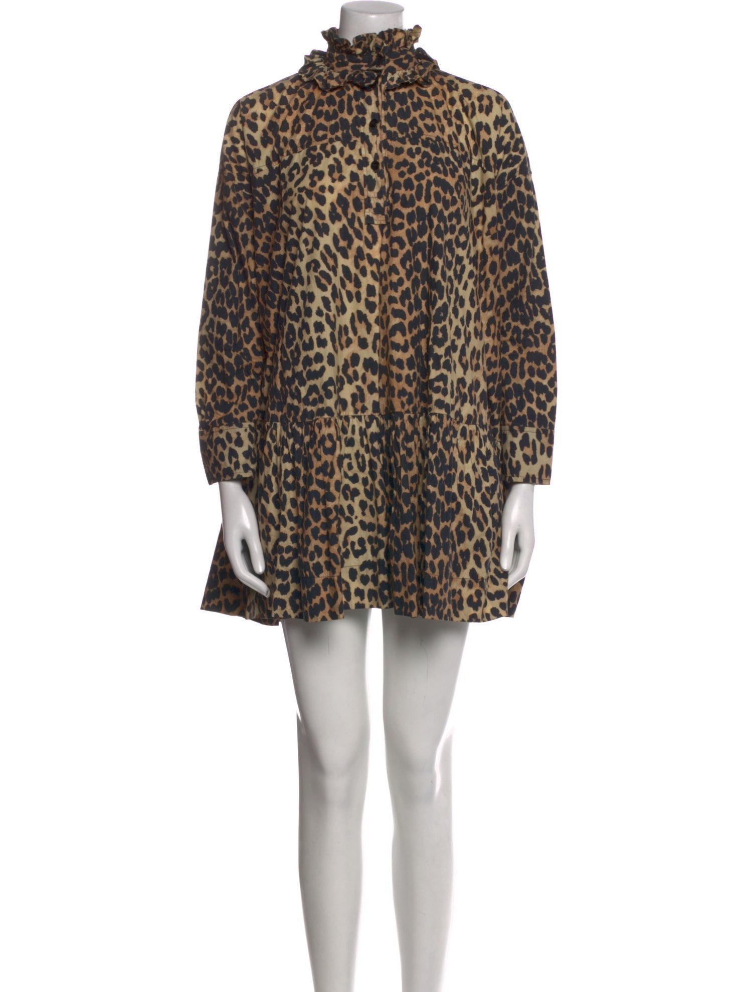 Ganni Animal Print Mini Dress