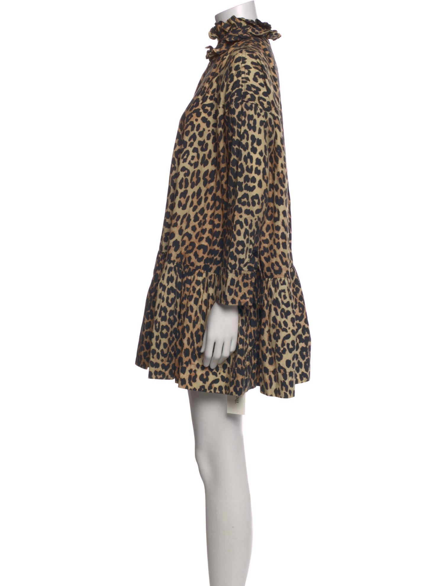 Ganni Animal Print Mini Dress