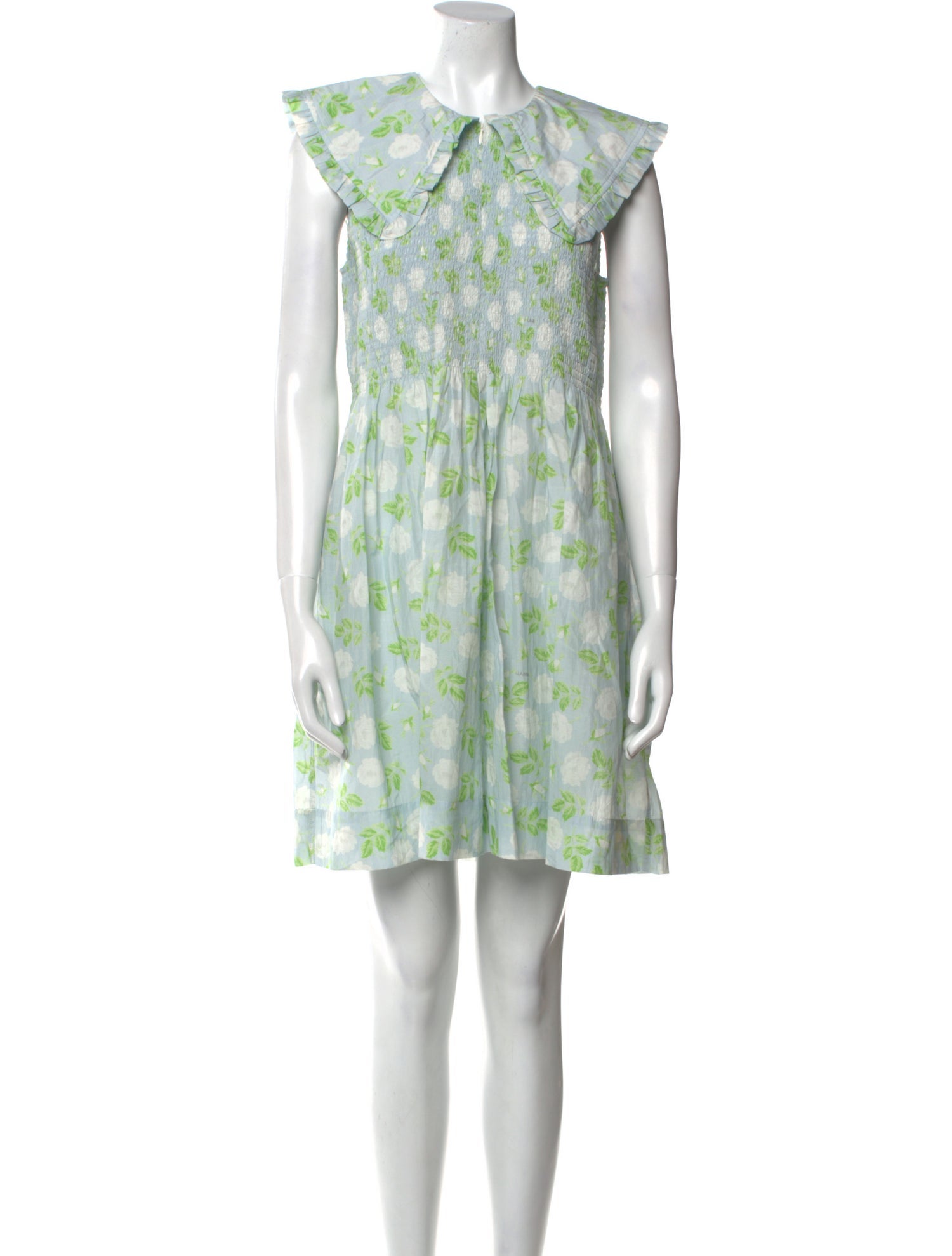 Ganni Floral Print Mini Dress