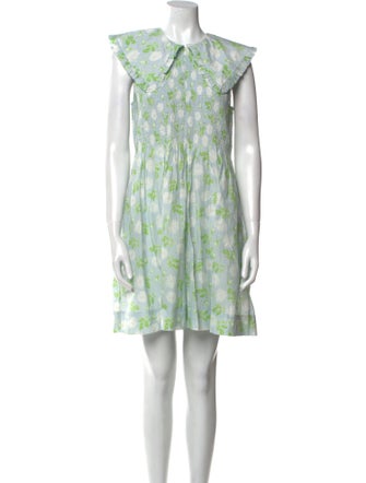 Ganni Floral Print Mini Dress