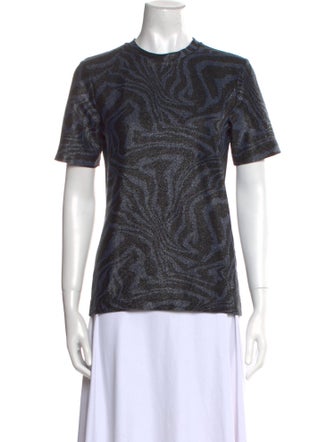 Ganni Printed Crew Neck T-Shirt