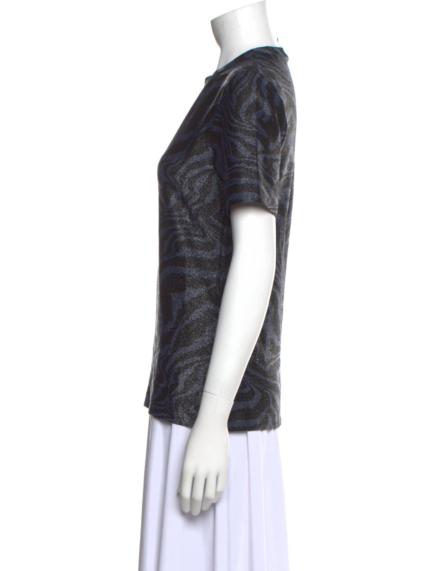 Ganni Printed Crew Neck T-Shirt