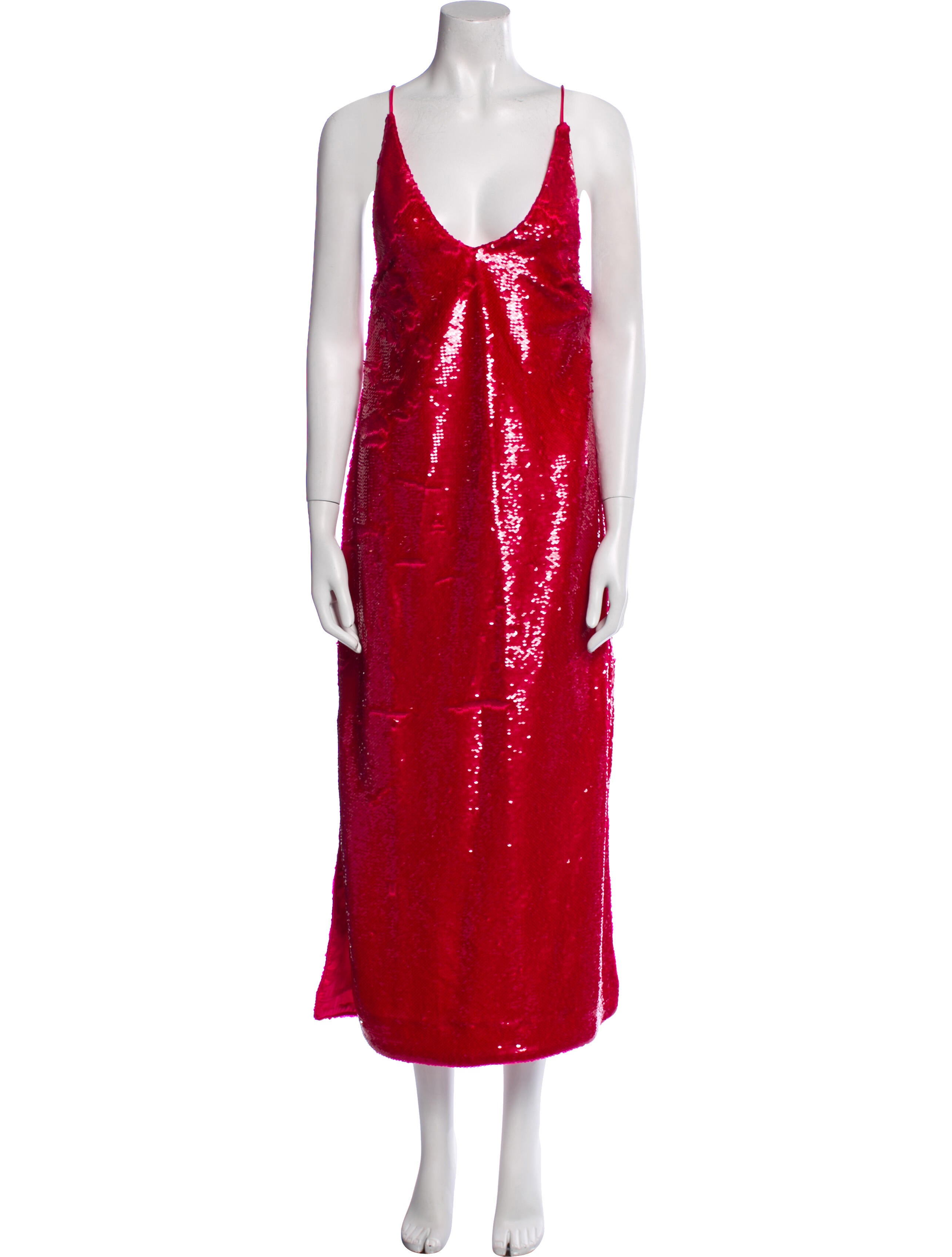 Ganni Scoop Neck Long Dress