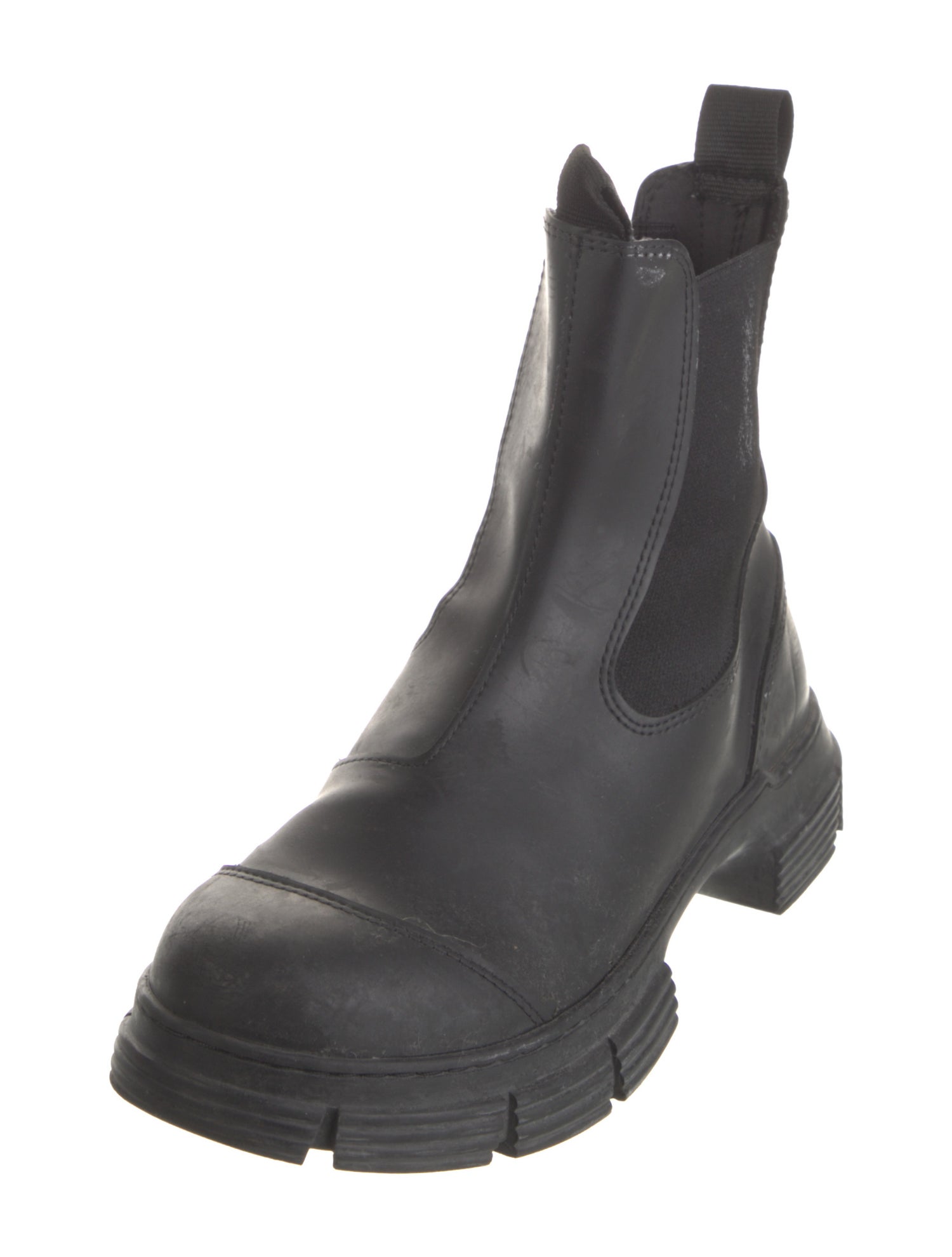 Ganni Leather Chelsea Boots