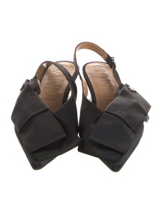 Ganni Satin Slingback Pumps