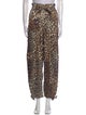 Ganni Animal Print Straight Leg Pants