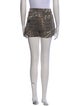 Ganni Animal Print Mini Shorts