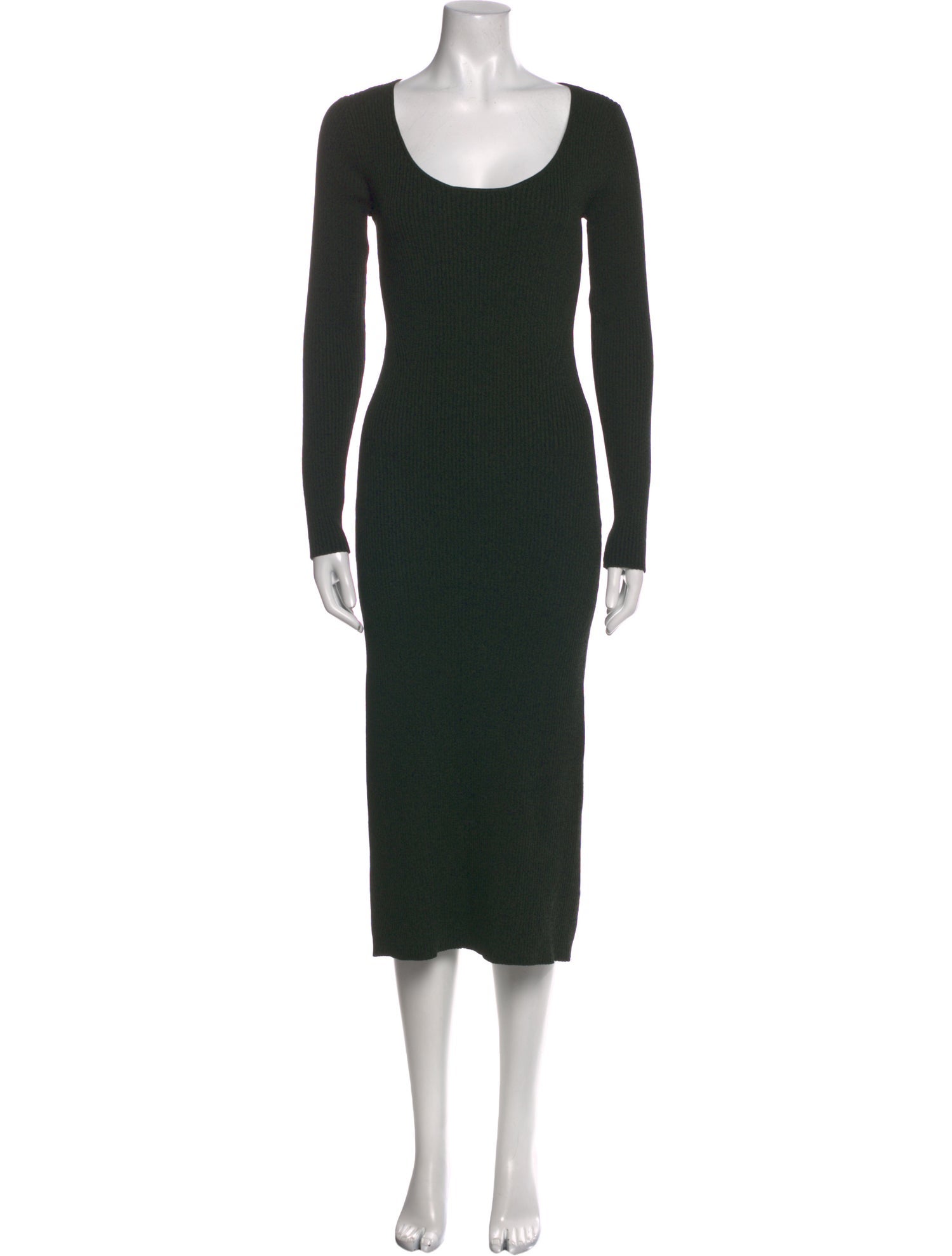 Ganni Scoop Neck Midi Length Dress