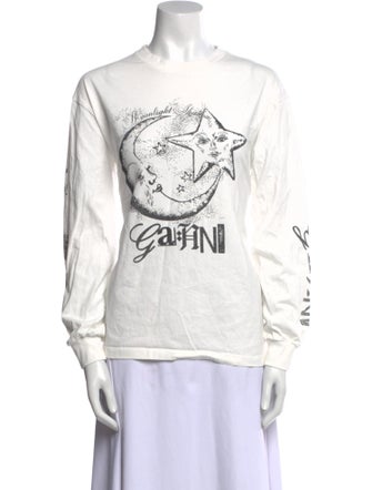 Ganni Graphic Print Crew Neck Sweatshirt